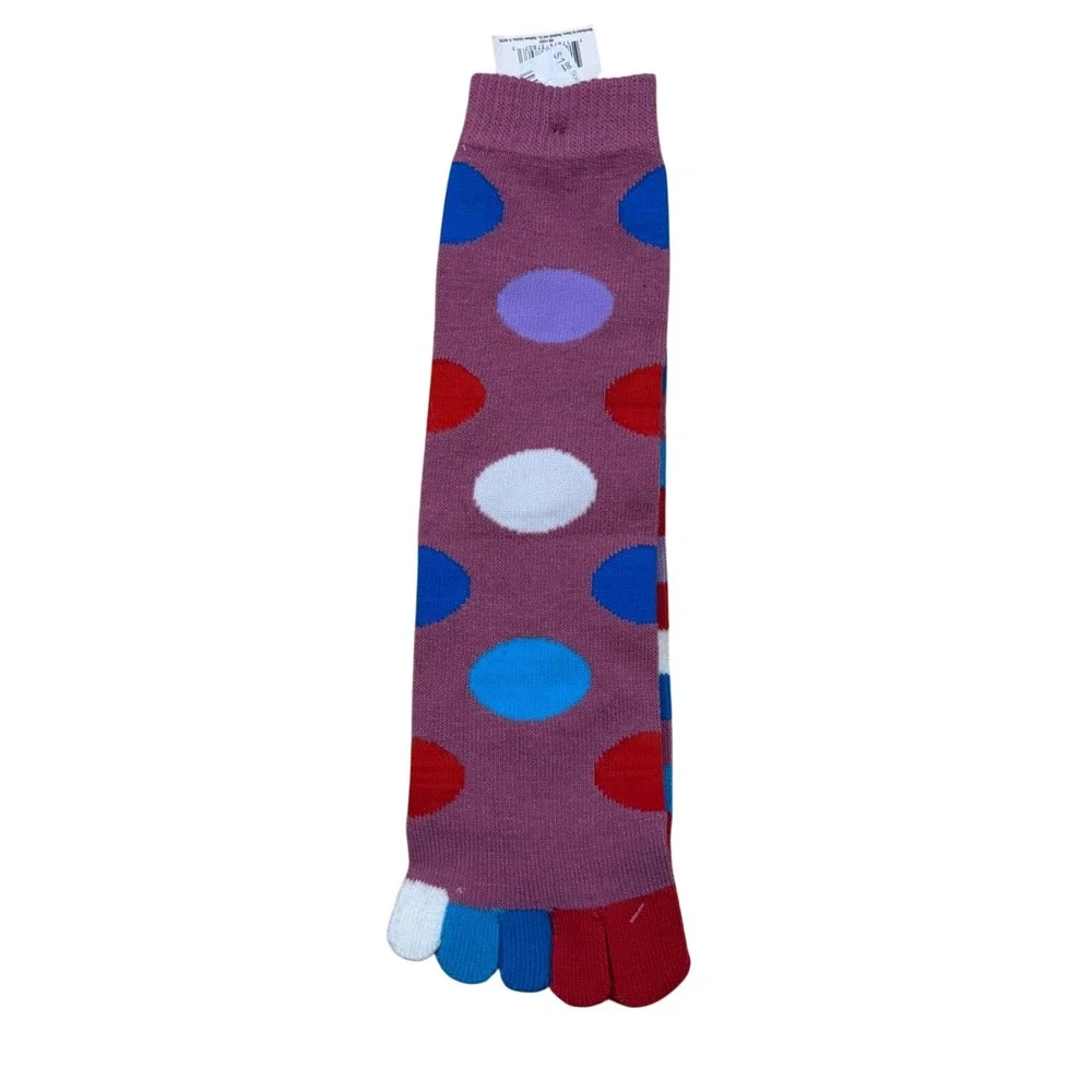 Joe Boxer  Toe Socks Women's Size 9-11‎ Striped Polka Dot Fun Novelty